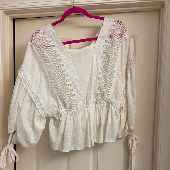 Free People Cream Lace Blouse - Picture 3 of 3